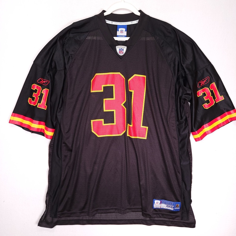 Reebok NFL Kansas City Chiefs Priest Holmes 31 Jersey‎ Black Mens 4XL 7012A 04